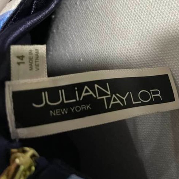 Julian Taylor NY -Wedding Guest Party Pleated Dress with Pockets ~ size 14 - Picture 10 of 15